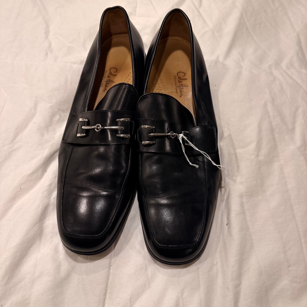 Cole Haan Collection Mens Black Leather Horsebit Loafers Nike Air C05008 Size 15